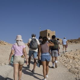 Northwestern students traveled to Israel to meet with leading researchers and industry experts and study firsthand the dry country’s water infrastructure as well as current challenges and potential solutions. Photos by Rebecca Lindell